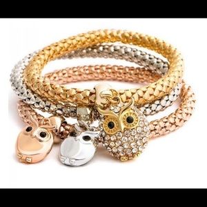 Owl trio charm set